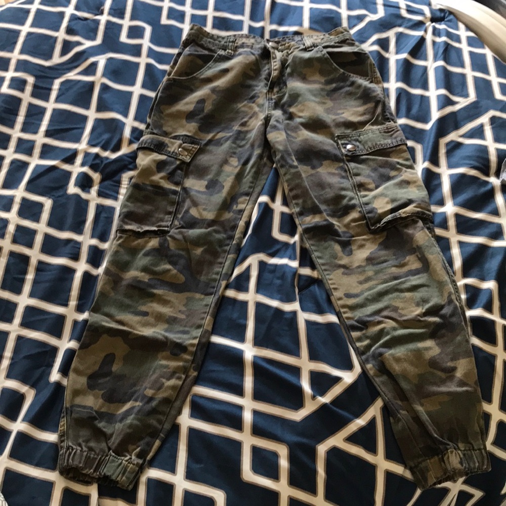 Nasty Gal Camo Cargo Pants